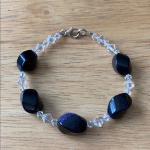 Blue Sandstone Beaded Bracelet